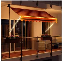 Swing&Harmonie LED Markise mit Kurbel - Markise & Sichtschutz: Die LED-Klemmmarkise von Swing&Harmonie bietet tagsüber perfekten Sonnenschutz und abends stimmungsvolle Beleuchtung für Ihre Terrasse oder Balkon.