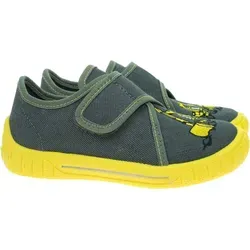 Superfit Jungen Bill Hausschuh Grau Gelb 2030, 33 EU - Hausschuhe für Jungen aus strapazierfähigem Textil mit atmungsaktivem Baumwollfutter. Der verstellbare Klettverschluss sorgt für perfekten Halt und die Ziernähte machen ihn zum echten Hingucker.