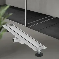LuxeBath Duschrinne Edelstahl 2in1 - Doppelseitige Bodenablauf - Duschrinnen – Hochwertige Edelstahl-Duschrinne mit abnehmbarem Haarsieb für einfache Wartung und individuelles Design. Perfekt für ein modernes und hygienisches Badezimmer.
