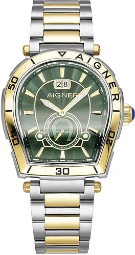 Aigner Trapani AGW.262004 - Elegante Herren Uhr in Grün, Silber und Gold - Armbanduhren für Herren, mit hochwertigem Edelstahl-Gehäuse und stilvollem Design für jeden Anlass.