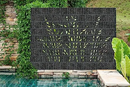 Zaundruck Sichtschutzstreifen aus Techno-Vlies - nachhaltiger Sichtschutz für Doppelstabmattenzaun - hochwertiger Windschutz 23,4 m x 19 cm - Sichtschutz-Rolle - Florenz (Grau) Laser Schilf