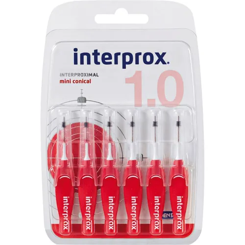 interprox Interdentalbürsten 6er, mini conical 1,0 rot - Die interprox Interdentalbürsten bieten eine effektive Reinigung schwer erreichbarer Stellen. Ideal für die tägliche Mundpflege und die Unterstützung der Zahnzwischenräume.