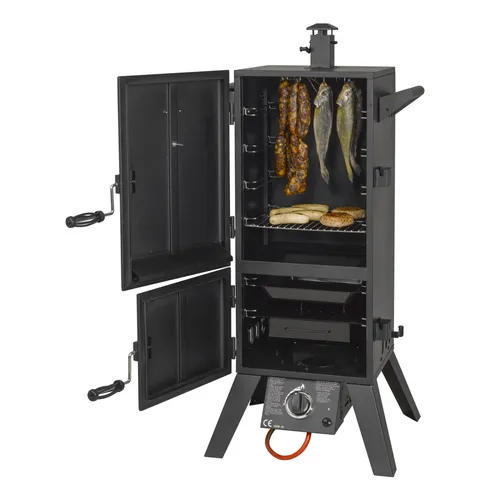 El Fuego Gas-Räuchergrill Portland XL - vielseitiger 3-in-1 Grill, ideal zum Räuchern, Dämpfen und Grillen für jede Gelegenheit