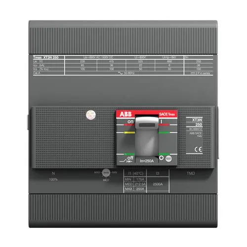 ABB XT3S 250 TMG 100-4 Leistungsschalter 1 St. Einstellbereich (Strom): 400 A (max) Schaltspannung (max.): 220 V/AC, 690 V/AC