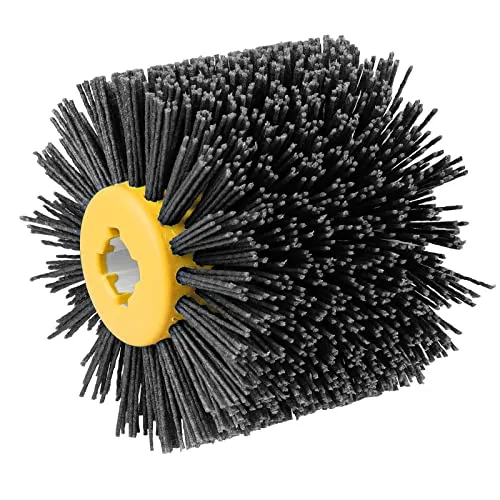 Shineboc Schleifbürsten,120 Körnung 120x100mm Nylonbürste, Polierbürste zum Holzverarbeitung, Grit Bürste Bristle Bürsten für Satiniermaschine Drahtziehrad (Grau)