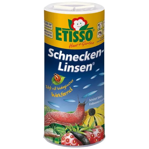 ETISSO Schnecken-Linsen 2 x 300 g Vorteilspack - Effektive Lösung zur Bekämpfung von Nacktschnecken in Garten und Gewächshaus. Die Linsen bieten eine gezielte Anwendung für gesunde Pflanzen.