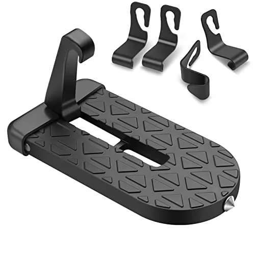 URAQT Klappbares Auto Türpedal mit Sicherheitshammer - Praktische Türstufe für einfachen Zugang zum Autodach. Mit rutschfester Oberfläche und robustem Design, belastbar bis 250 kg. Ideal für SUV, RV und Limousinen.