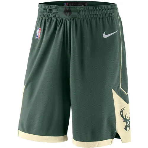 Nike MILWAUKEE BUCKS Basketball-Shorts Herren in fir-flat opal-white, Größe L