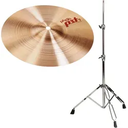 Paiste PST 7 10" Splash + Ständer Set - Zubehör für Schlaginstrumente, traditioneller Sound und Look aus CuSn8 Bronze, inklusive Beckenständer für sofortigen Einsatz.