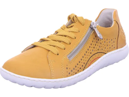 Rieker Damen Low-Top Sneaker 52824 - Damen-Sneaker mit Reißverschluss, aus hochwertigem Glattleder, ideal für Freizeit und Sport, komfortable Light-PU-Sohle für besten Tragekomfort.