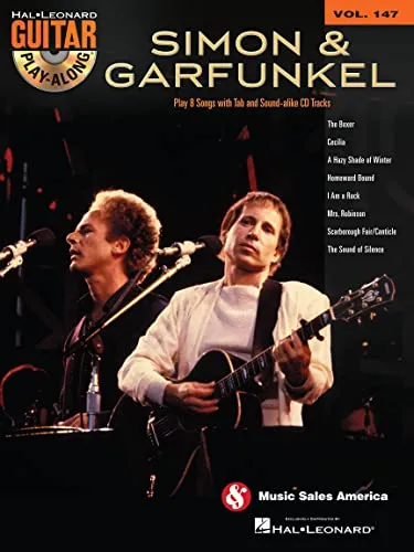 Simon & Garfunkel Taschenbuch - Guitar Play-Along Volume 147 - Musikbuch für Gitarristen, ideal für Fans von Simon & Garfunkel, mit praktischen Noten und Begleit-CD für ein authentisches Spielerlebnis.