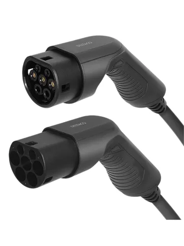 Deltaco e-Charge EV-3203 Ladekabel für Elektroautos - E-Mobilität: 3m Typ 2 zu Typ 2 Ladekabel, 32 A, 22 kW, ideal für öffentliche Ladestationen und Zuhause. Silberbeschichtete Verbindungen für lange Lebensdauer und zuverlässige Leistung.