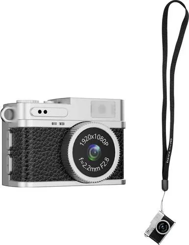 Easypix MiniPro XS1 Digitalkamera 2 Megapixel Schwarz, Silber Full HD Video, mit eingebautem Blitz, Integrierter Akku