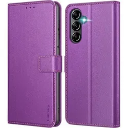 Samsung Galaxy A14 4G/5G Handyhülle aus Leder in Violett - Stilvolle Handyhülle für Erwachsene mit praktischen Kartenschlitzen. Ideal für den täglichen Gebrauch und schützt Ihr Smartphone stilvoll.