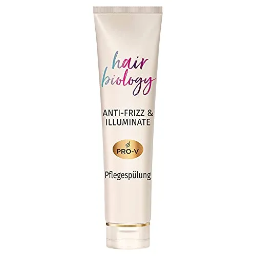 Hair Biology Pflegespülung, Anti-Frizz & Illuminate, 250ml - Haarspülung für widerspenstiges und coloriertes Haar, bändigt Frizz und belebt mattes Haar. Mit Hyaluronsäure und Omega 9 für geschmeidigen Glanz.