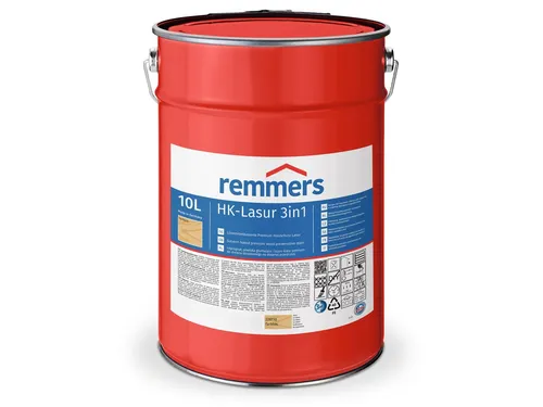 Remmers HK-Lasur 3in1 farblos, 10 Liter - Beizen – Exzellenter Holzschutz für den Außenbereich, vereint Imprägnierung, Grundierung und Lasur in einem Produkt, ideal gegen Feuchtigkeit und UV-Strahlung.