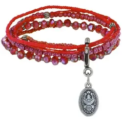 KONPLOTT Armband KONPLOTT Armband elastisch Petit Glamour d ́Afrique rot antik Silber rot