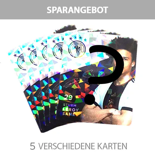 REWE DFB WM 2022 Sammelkarten - 5 verschiedene GLITZER Karten