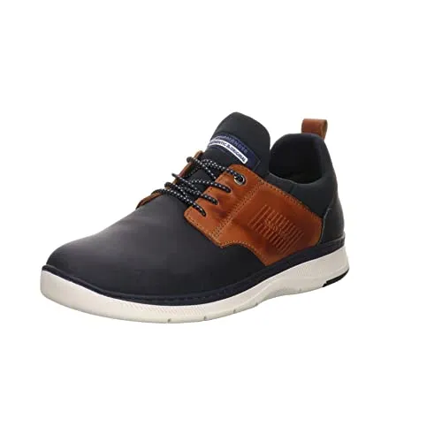 Salamander sportive Schnürer Porthos blau Größe 44 - Modischer Schnürschuh von Salamander mit weichem Neopren-Innenfutter und herausnehmbarer Lederdecksohle für optimalen Tragekomfort. Ideal für den täglichen Einsatz und schnelle An- und Ausziehbarkeit.