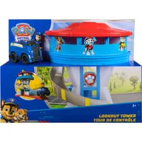 PAW Lookout Tower Playset - Hauptquartier - Spielfiguren: Erlebe spannende Rettungsmissionen mit dem ikonischen PAW Patrol Lookout Tower, 50 cm hoch, inklusive Chase Figuren und drehbarem Aufzug für interaktiven Spielspaß.