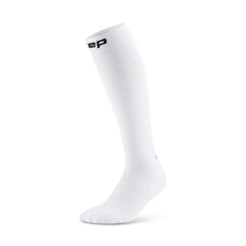 CEP Run Socks Tall 5.0 - Kompressionssocken IV - Schnelltrocknende Kompressionssocken für Trailrunning in Weiß, EU 43-46; optimieren die Durchblutung und verbessern die Leistung beim Laufen.