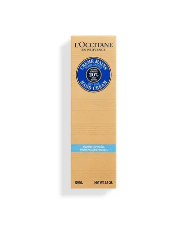 L'OCCITANE Shea Handcreme 150 ml - Luxuriöse Handcreme mit 20% Karité-Butter, pflegt intensiv und schützt vor Austrocknung. Angenehmer Jasmin-Ylang-Ylang-Duft für ein sinnliches Pflegeerlebnis.