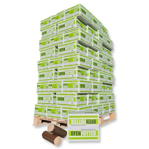 960kg Palette Nestro im Karton !SONDERAKTION! Hartholzbriketts aus Buche und/oder Eiche Brenn Kamin Ofen Heiz Holz Gluthalter Brennholz Premium Öko Holzbriketts | Energie Kienbacher
