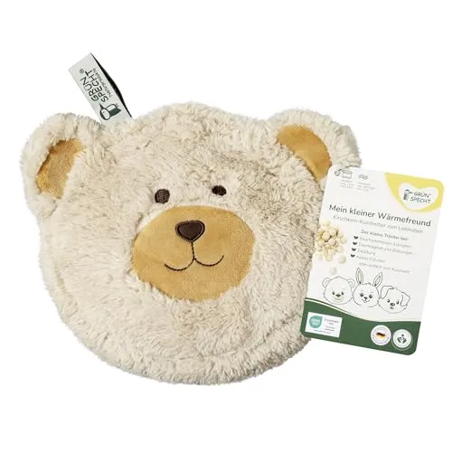 Grünspecht Wärmekissen Bär – Kirschkernkissen für Babys - Wärmeflaschen & -kissen, kuscheliges Bär-Motiv, ideal für sanfte Wärme und Beruhigung von Babys.