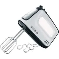 Severin Handmixer HM 3830 - 400 Watt, weiß, 5 Geschwindigkeitsstufen und Turbo-Funktion für optimale Leistung, inkl. Rührbesen und Knethaken