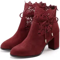 LASCANA High-Heel-Stiefelette Damen Gr. 39 in Bordeaux - Modische Ankle Boots mit bequemen Blockabsatz und eleganter Spitze, ideal für stilvolle Auftritte. Perfekt für trendbewusste Damen, die Komfort und Chic vereinen möchten.