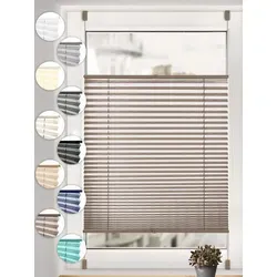 Sonello Plissee ohne Bohren Rollo Klemmfix für Fenster & Tür Lichtschutz, blickdicht, ohne Bohren, verspannt, Klemmfix, 45cm x 100cm Braun Faltrollo, Easyfix, Sonnenschutzrollo, Jalousie braun 45 cm x 100 cm