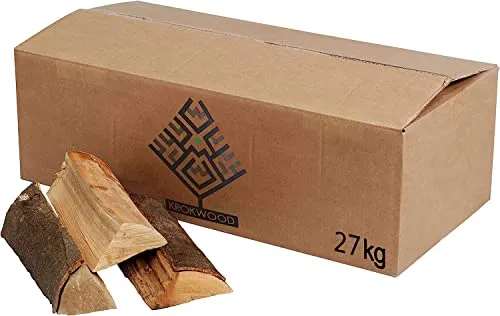 Krok Wood 27 kg Buchenbrennholz für Kaminofen und Lagerfeuer - Entzünden Sie ein effizientes Feuer mit unserem ofenfertigen Buchenbrennholz. Getrocknet auf unter 20 % Restfeuchte für maximale Wärme und minimalen Rauch. Ideal für Kamin, Ofen und Feuerstelle, nachhaltig produziert.