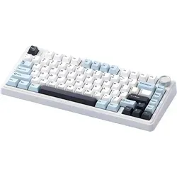 Tasten Tri-Modus Mechanische Gaming-Tastatur F75 - Hot-Swappable RGB mit Ice Vein Switch - Tastaturen - 75% Layout mit 16 Millionen RGB-Farben, vielseitige Konnektivität und langlebige 4000 mAh-Batterie für ununterbrochene Gaming-Sessions.