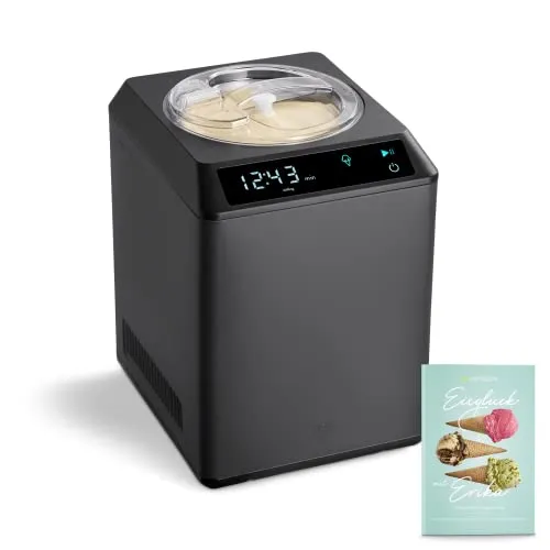 Springlane Eismaschine - Selbstkühlend mit Kompressor - Eismaschine mit 2,5L Fassungsvermögen, ideal für die schnelle Zubereitung von Eiscreme und Joghurt. Genießen Sie perfekte Ergebnisse dank aktiver Kühlung und Touch Display.