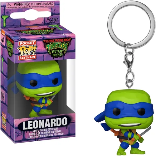 Teenage Mutant Ninja Turtles Mutant Mayhem - Leonardo Schlüsselanhänger - Hochwertiger Schlüsselanhänger aus Vinyl im coolen Leonardo-Design, perfekt für Fans der Ninja Turtles und ideal für den täglichen Einsatz.