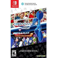 Megaman Legacy Collection 1 & 2 - Switch [US Version] - Nintendo Switch-Spiel, erlebe die 8-Bit-Klassiker mit Rückspulfunktion und herausfordernden Modus für spannende Action zuhause oder unterwegs!