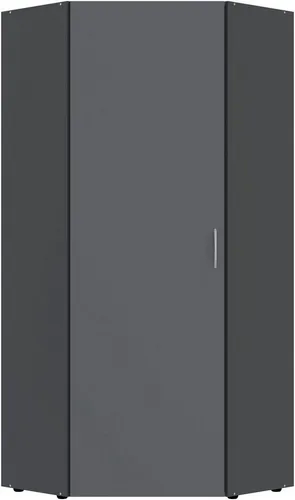 Xora Eckschrank in Graphit - Kleiderschrank aus Holzwerkstoff mit 5 Fächern, individuell planbar und Made in Germany. Ideal für Schlafzimmer und bietet flexible Typenauswahl.