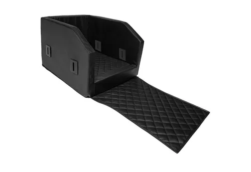 CopcoPet Tier-Autobett für Hunde – Schwarz, 55 x 90 x 38 cm - Praktisches Hundebett für den Rücksitz oder Vordersitz. Mit weichem Schaumstoffkissen für hohen Komfort auf Reisen. Ideal für entspannte Autofahrten mit Ihrem Hund.