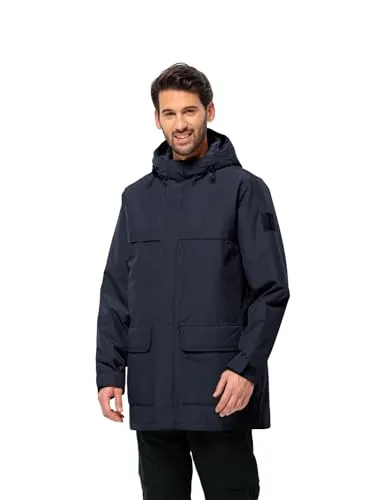 Jack Wolfskin Herren Winter Storage M Parka - Wasserdichter und winddichter Wetterschutzparka, atmungsaktiv mit Kapuze und recycelten Materialien