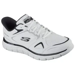 Skechers Slip-ins Track Ezral Herren Sneaker Weiß - Hands Free Design - Sneaker mit innovativem Hands Free Slip-in Design für einfaches Anziehen. Ideal für Training und Alltag, mit bequemer Air-Cooled Memory Foam® Decksohle und sicherem Fersenkissen.