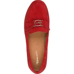 Tamaris Damen Moccassin flach Leder, rot, 39 EU - Elegante Damen Moccassins in Rot mit 1,5 cm Absatzhöhe. Hochwertige Verarbeitung für langanhaltenden Tragekomfort und stilvolle Vielseitigkeit – ideal für Arbeit und Freizeit.