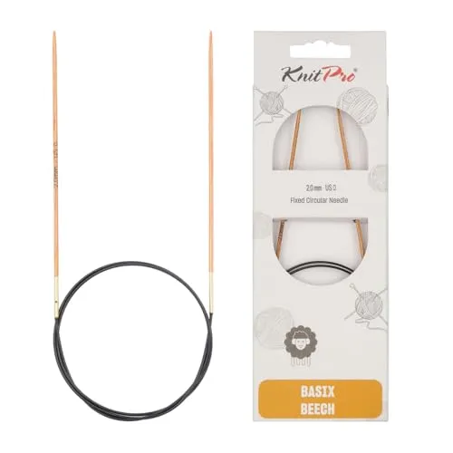 KnitPro Basix Beech Rundnadeln 32" (80cm) | 2mm