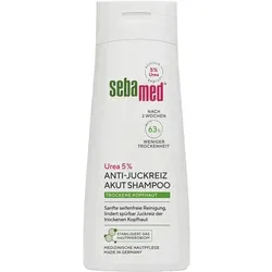 Sebamed Anti-Juckreiz Akut Shampoo 200 ml - Medizinisches Shampoo für juckende Kopfhaut mit 5% Urea zur Linderung von Juckreiz und Spannungsgefühl. Ideal für sehr trockene, strapazierte Kopfhaut.