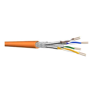 Draka UC900 SS23 Kat.7 orange 4P S/FTP 60091665-Cca-Box250 (250 m) - Sonstige Elektroinstallationsartikel, hochgeschirmtes Kat. 7 Kabel mit 1000 MHz Bandbreite, ideal für zukunftssichere Netzwerkinstallationen und PoE-Anwendungen.