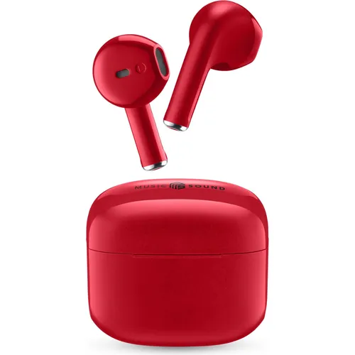 Cellularline SWAG BT Earphones MS Rot - Kabelloses In-Ear-Headset mit Touch-Control und Anruffunktion, ideal für Musikliebhaber und unterwegs.