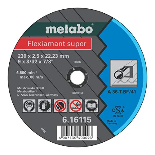 Metabo Flexiamant super 180 x 2 x 22,2 Stahl, 616111000