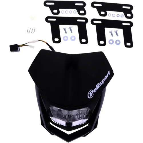 POLISPORT Scheinwerfer Maske Halo schwarz LED 8667100011 - Stylische Scheinwerfermaske für Kfz-Beleuchtung, ausgestattet mit energiesparenden LEDs für optimale Sicht und modernes Design.