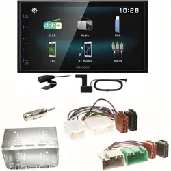 Kenwood DMX-125DAB Bluetooth MP3 Digitalradio Einbauset für Volvo S40/V40/850 - Vollständiges Einbauset für Volvo-Modelle mit 2-DIN Radioschacht. Enthält Kenwood DMX-125DAB, DAB Antenne und alle nötigen Zubehörteile. Genießen Sie Musik und Radio in hoher Qualität!