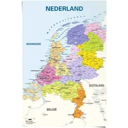 Reinders! Poster Poster Schulkarte Niederlande Niederländisch - Niederländischer Text, Landkarten (1 St)