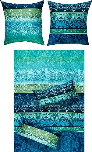 Erwin Müller Mako-Satin Bettwäsche, Wende-Kissenbezug, blau, 80x80 cm / 155x200 cm - Erwin Müller Mako-Satin Bettwäsche in modernem Design. Der praktische Reißverschluss und die Wendekissenbezüge sorgen für unkomplizierte Handhabung. Genießen Sie ein angenehmes Schlafklima mit hochwertigem, feinfädigem Gewebe.